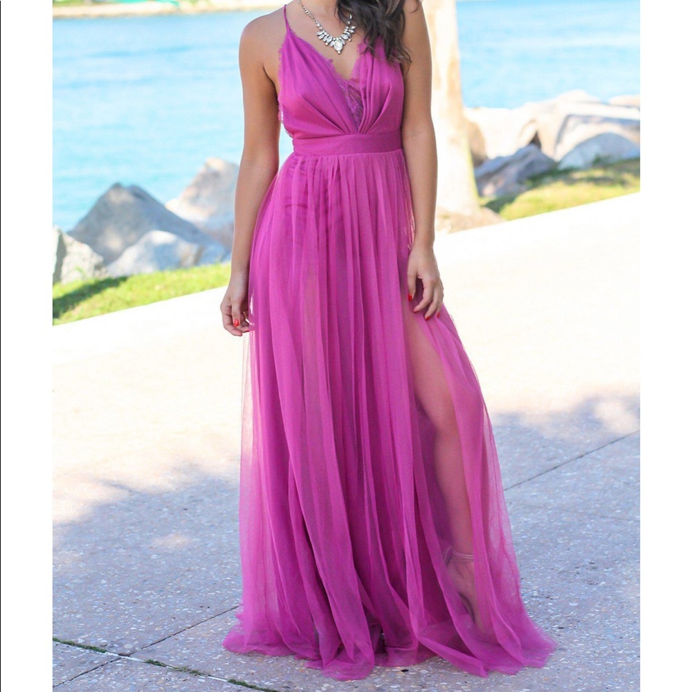 Lace maxi dress